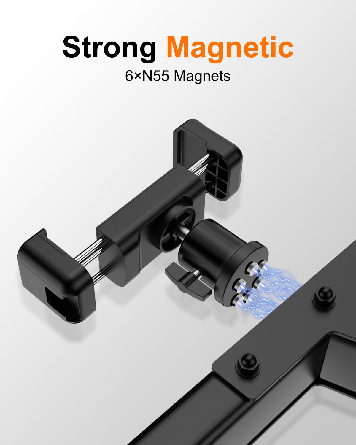 Gym Magnetic Phone Holder, 360°Adjustable, Portable Magnetic Phone Holder Mount for Gym, Attaches to Metal Surfaces, Gym Accessories for Men and Women Workout, Compatible with 4-7" Smartphones