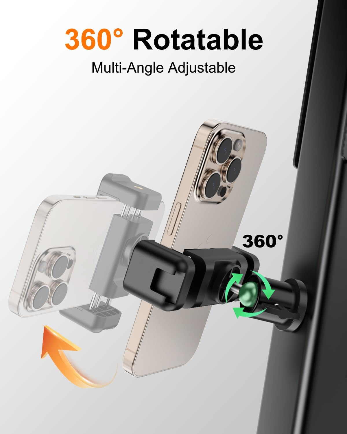 Gym Magnetic Phone Holder, 360°Adjustable, Portable Magnetic Phone Holder Mount for Gym, Attaches to Metal Surfaces, Gym Accessories for Men and Women Workout, Compatible with 4-7" Smartphones